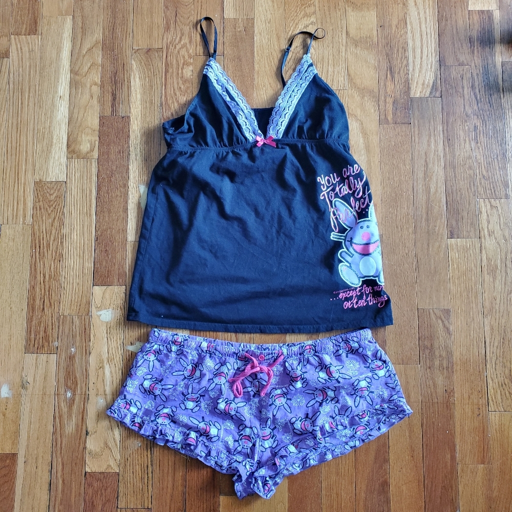 Y2K Happy Bunny PJ Set